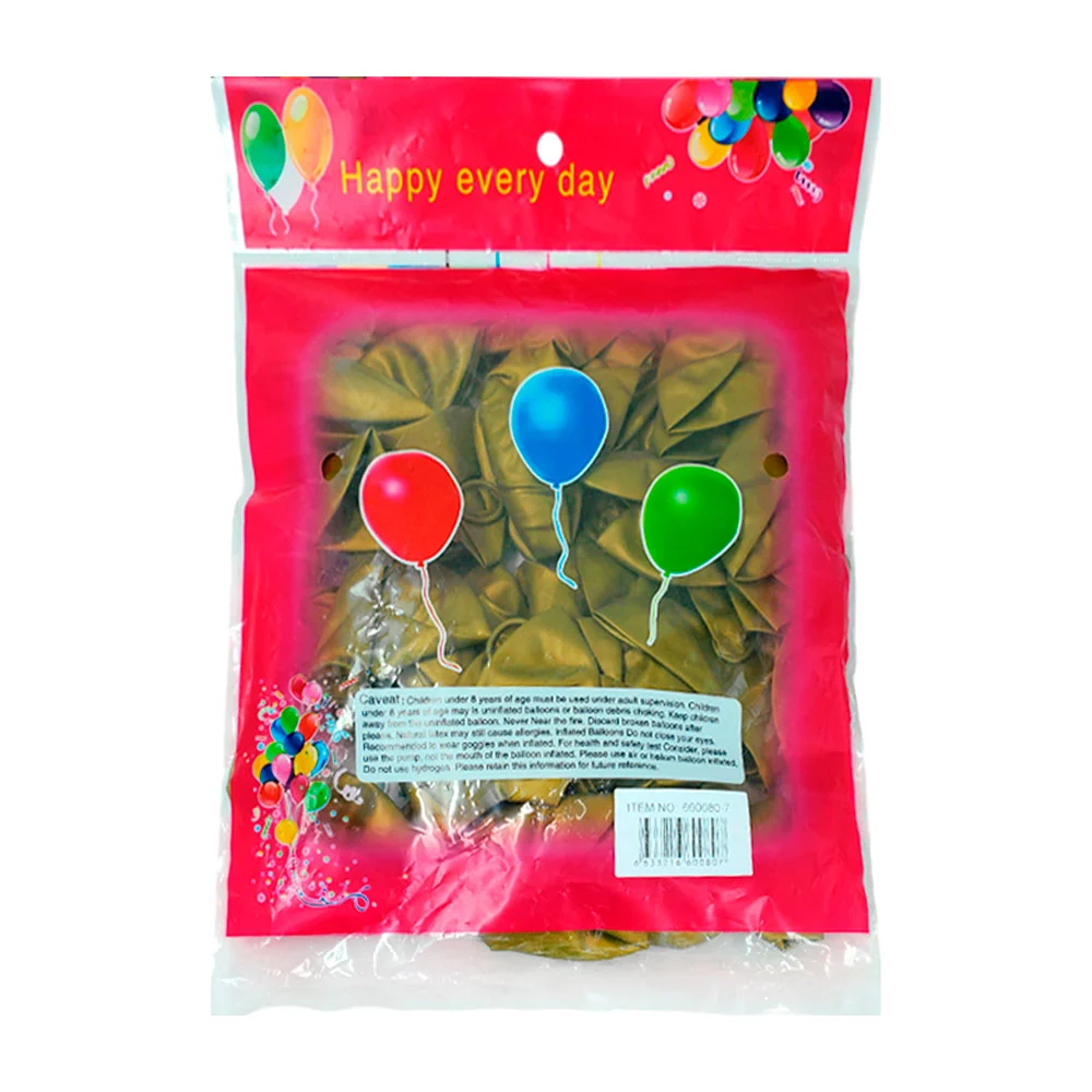 Paquete con 50 globos de látex de 12´ en color dorado para decoración…
