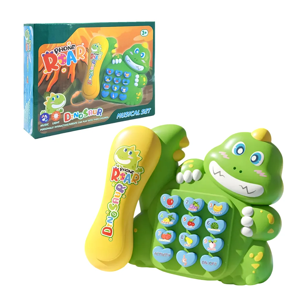 Teléfono de juguete musical con luces y diseño de dinosaurio / dinosa…