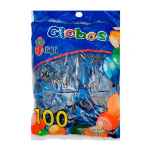 Paquete con 100 globos de látex de 10´ en color azul perla para decor…