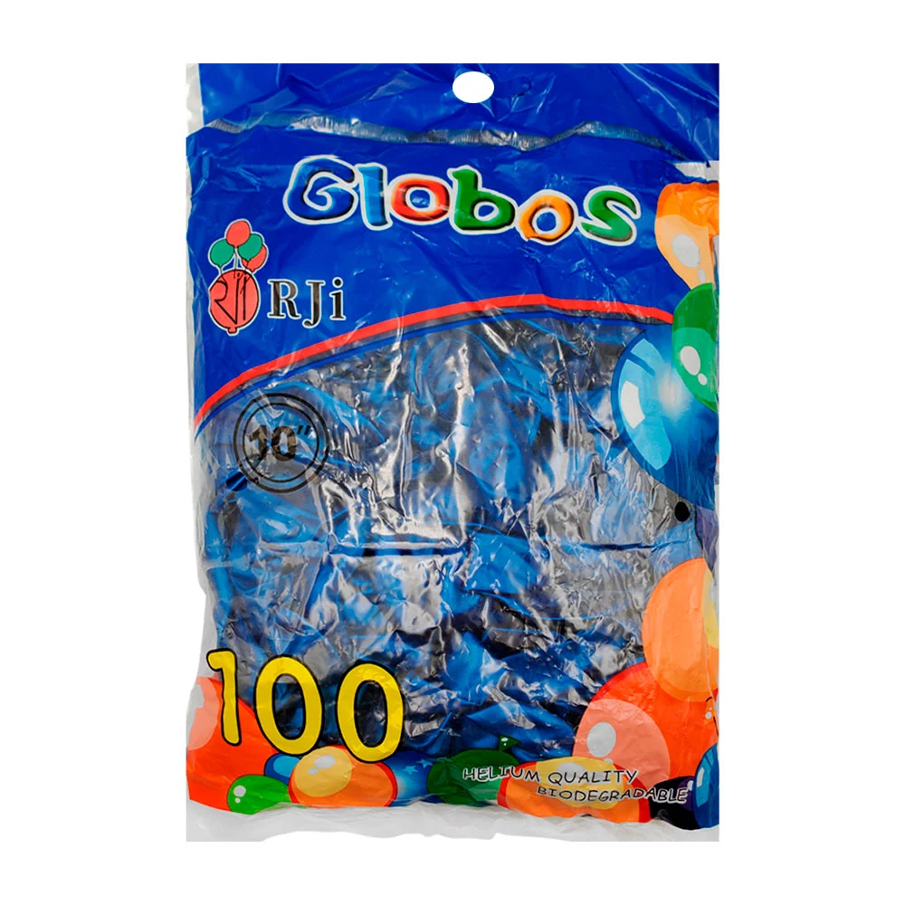 Paquete con 100 globos de látex de 10´ en color azul perla para decor…