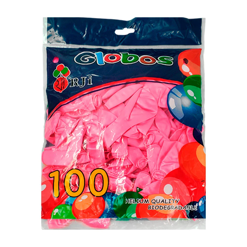 Paquete con 100 globos de látex de 10´ en color rosa perla para decor…