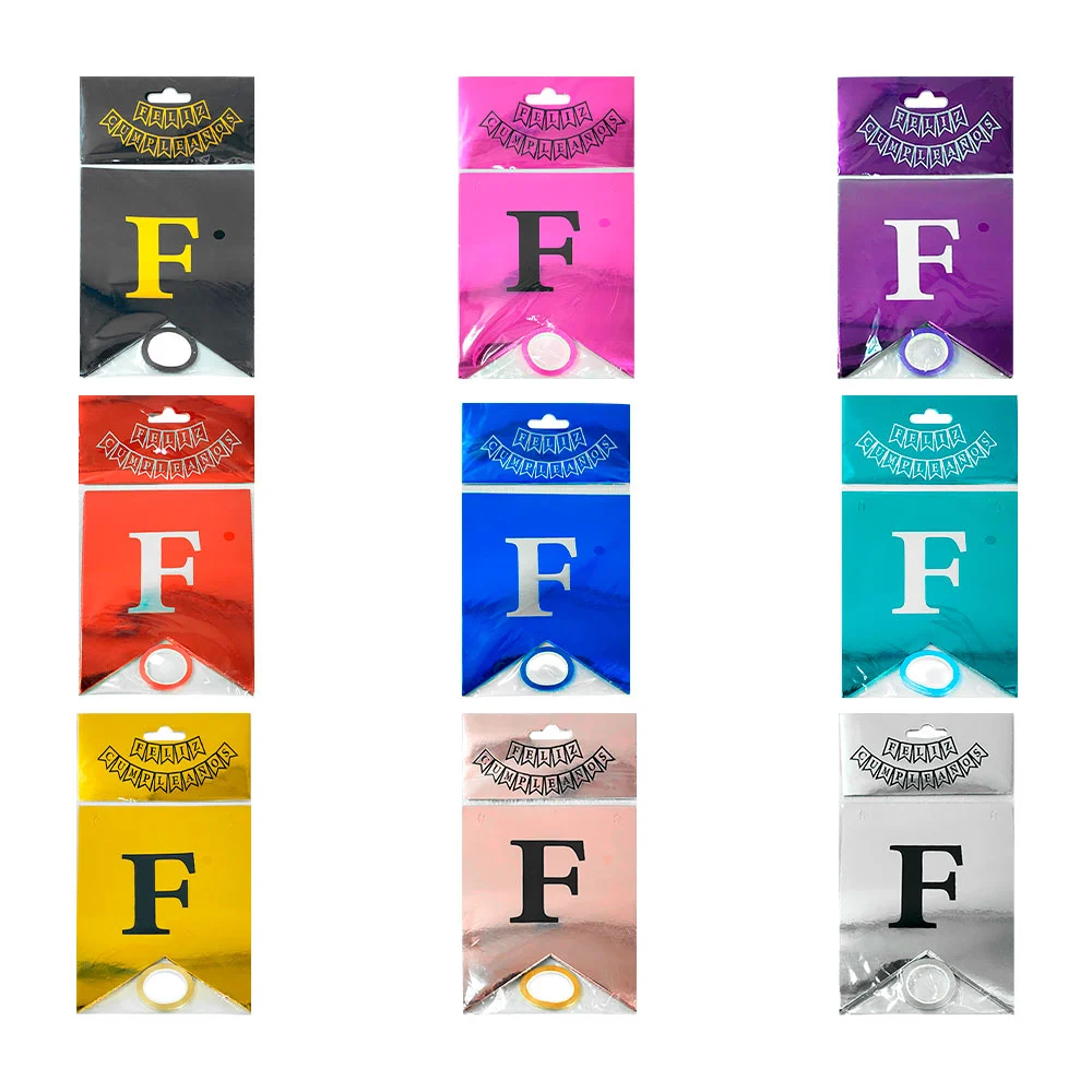 Banderín colgante decorativo de efecto metálico con frase de feliz cu…