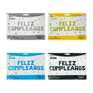 Set decorativo con 15 pcs de feliz cumpleaños, metálico en variedad d…