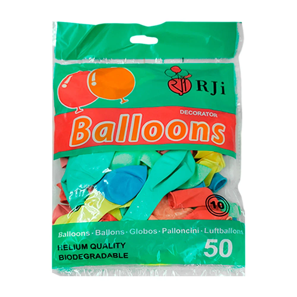 Paquete con 50 globos de latex no.10 en tonos pastel para decoración …