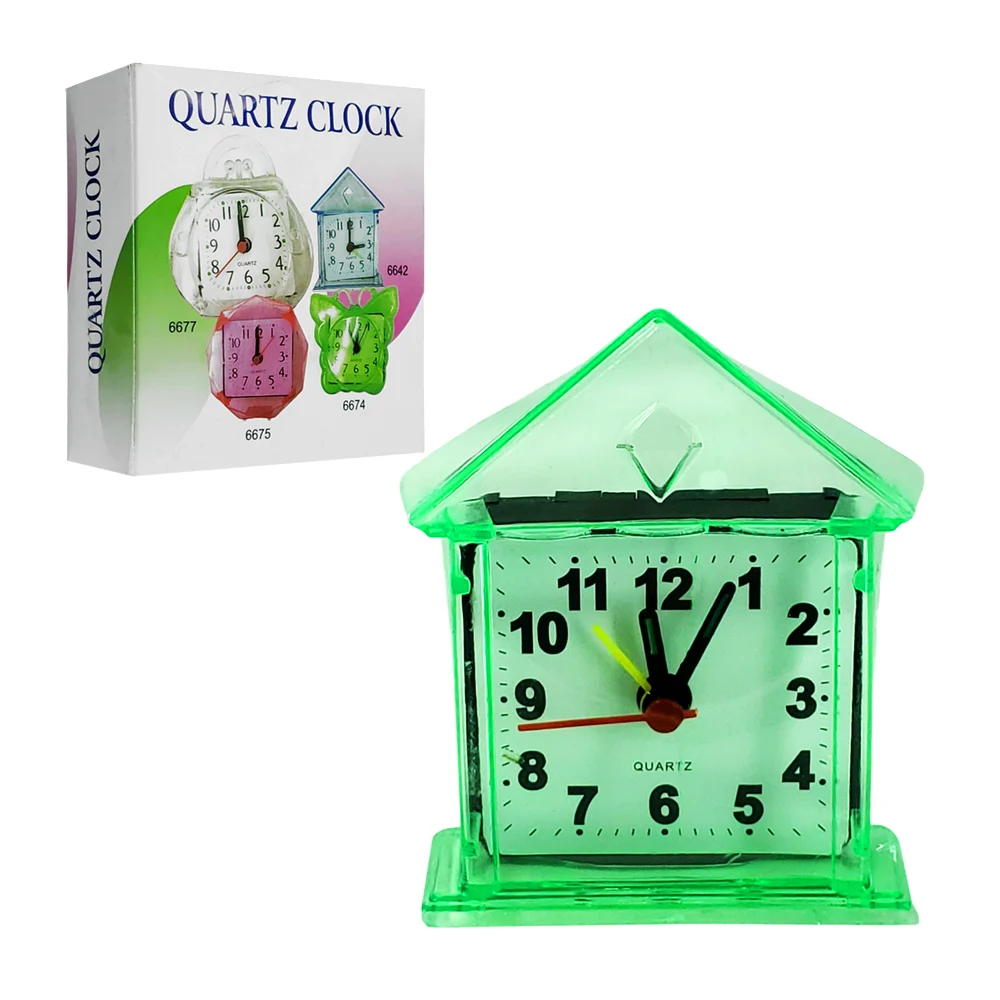 Reloj despertador translúcido con diversas formas y colores / quartz …