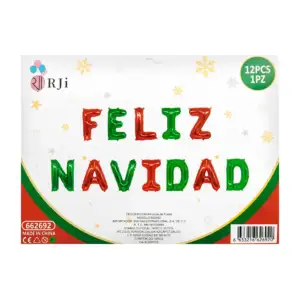 Set decorativo feliz navidad con 12pcs rji en verde y rojo, variedad …