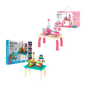 Juguete educativo infantil de bloques con 100pcs y mesa de trabajo / …