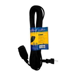 Extensión eléctrica wanergy 5m en color negro 3 tomacorrientes bifási…