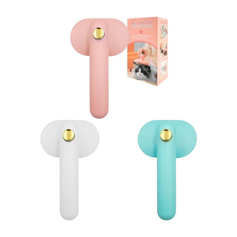Cepillo de plástico para mascota con removedor de pelo y rotable en 9…