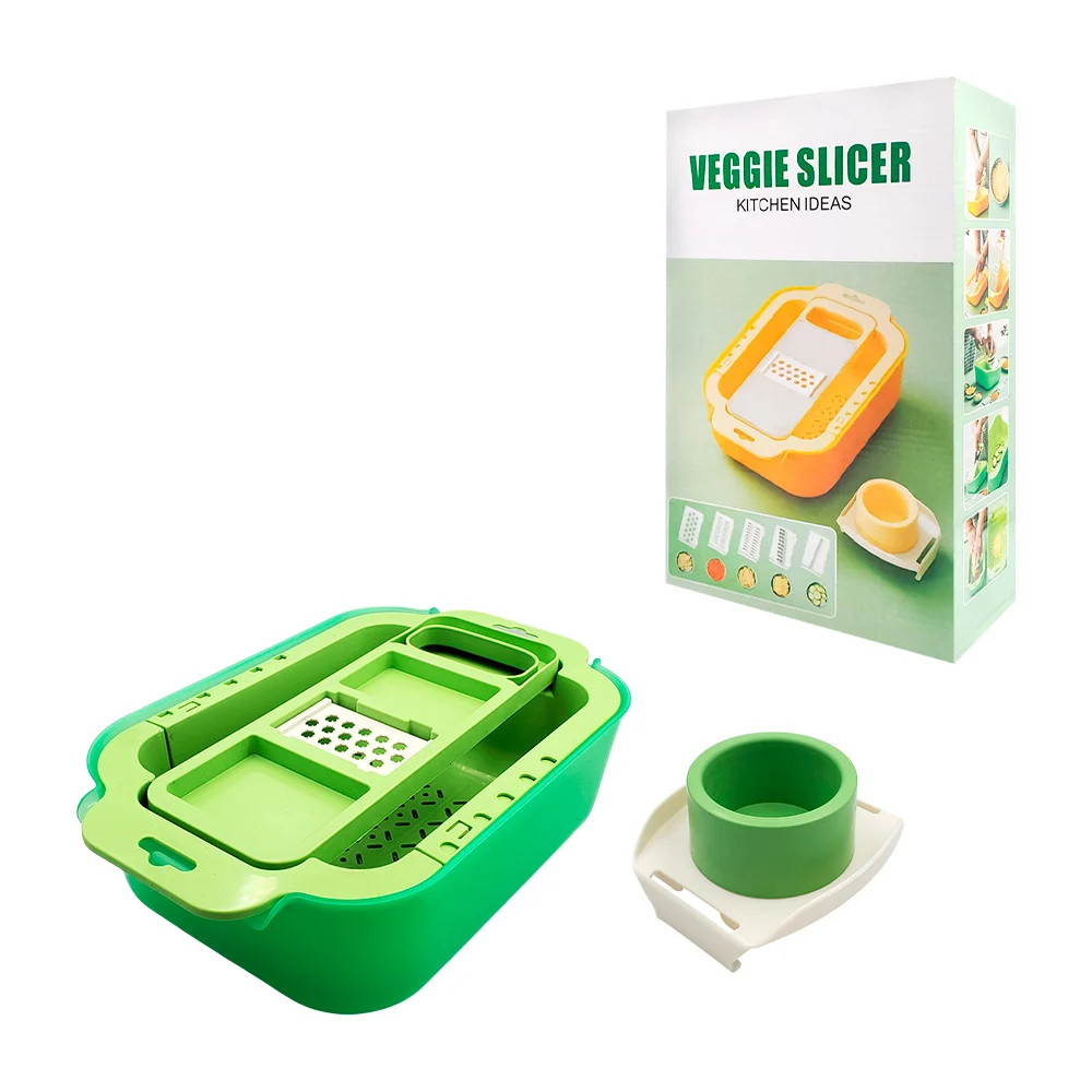 1pza Cortador de vegetales plegable con cuchillas intercambiables y a…