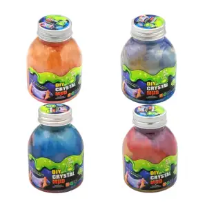 Envase estilo botella de cristal con slime brillante infantil, colore…