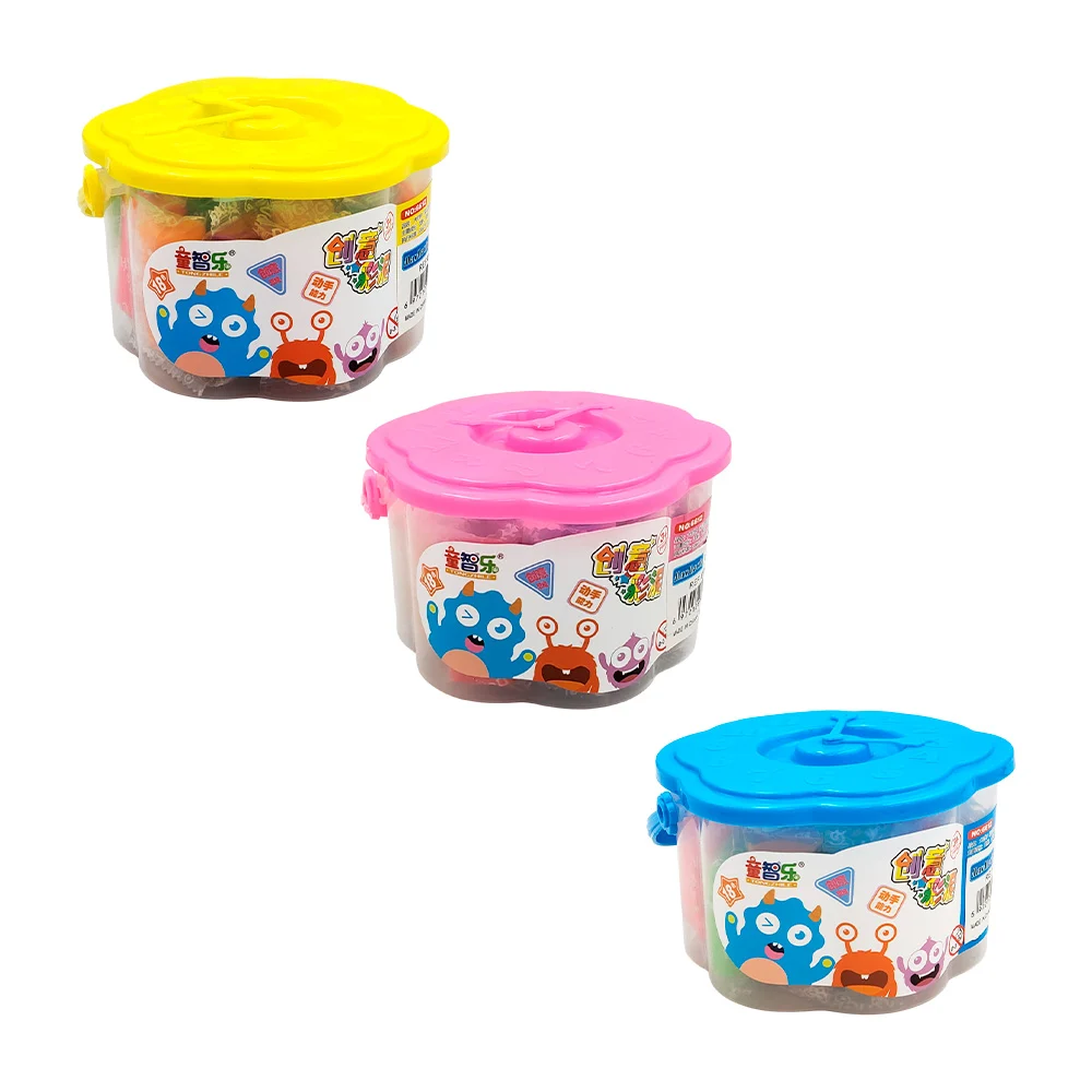 Estuche con mini reloj infantil y 18 masitas moldeables de colores / …