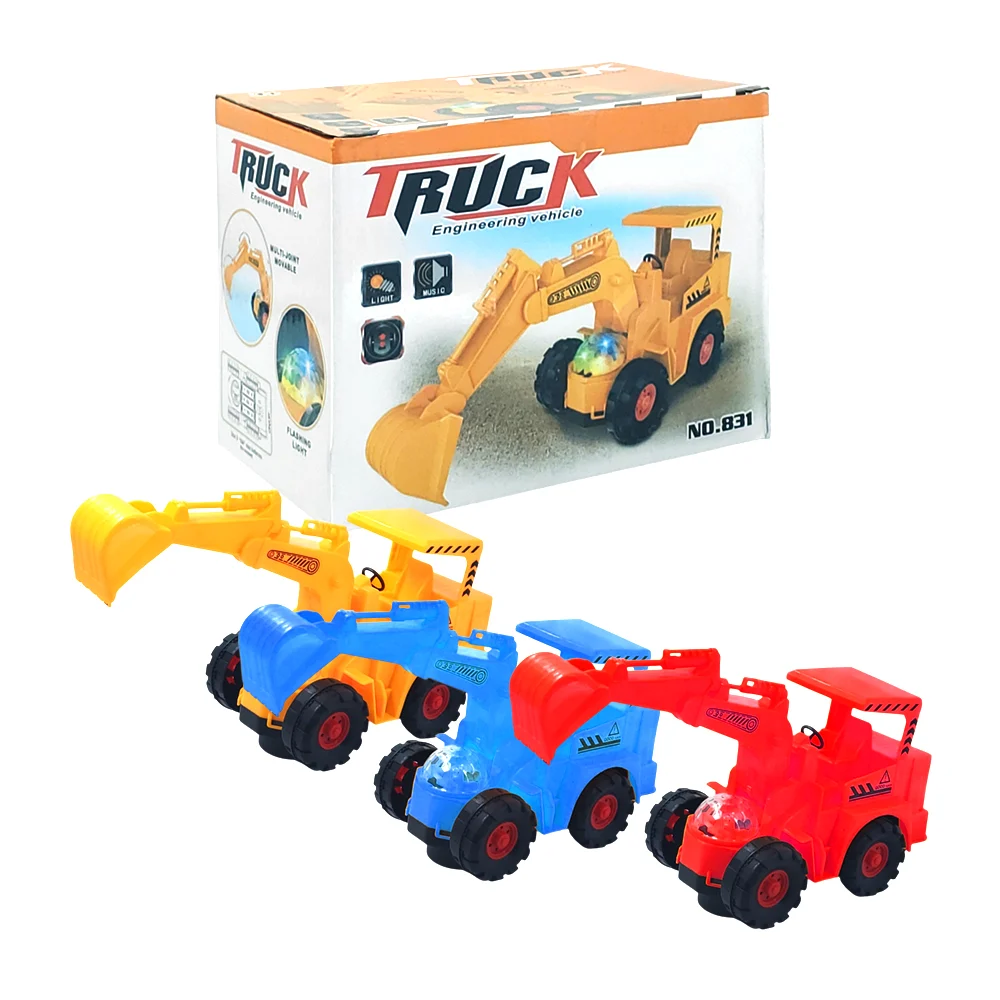 Camión excavadora móvil con bola de luces y música / truck engineerin…