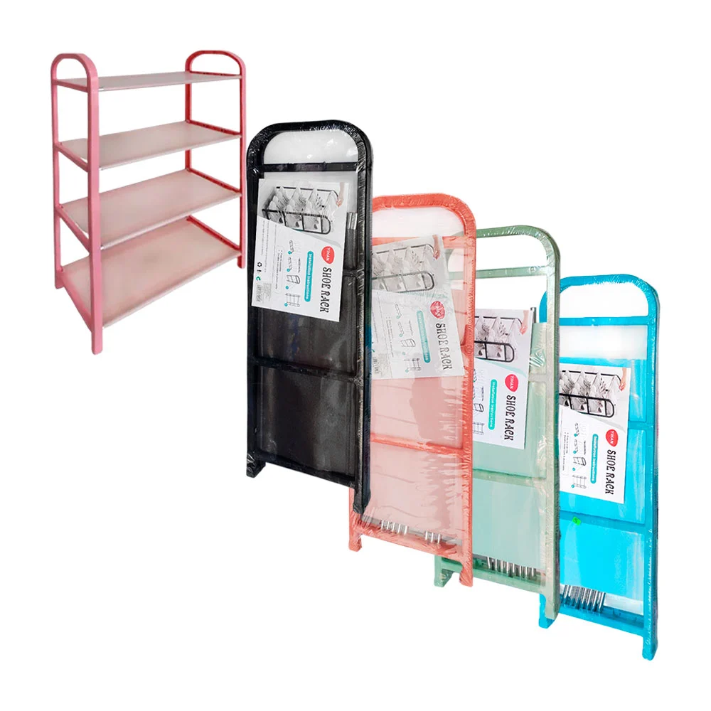 Organizador zapatero con varas metálicas y 4 niveles / shoe rack / 88…