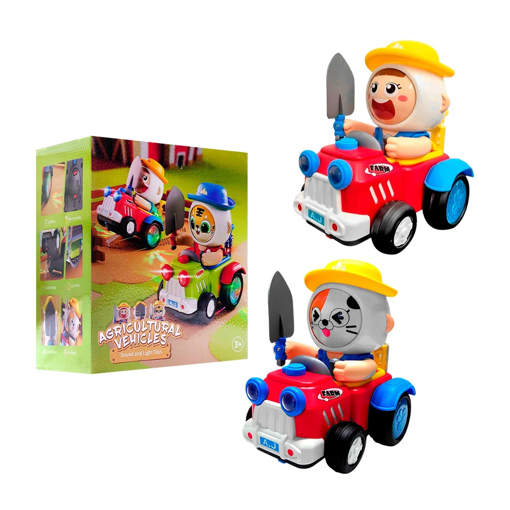 Vehículo móvil con diseño de granjero en tractor, variedad de colores…