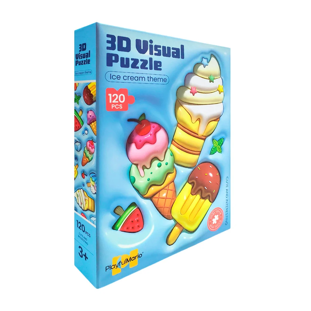 Rompecabezas de 120pcs con visual 3d, 1:1, 600x430m, varios modelos /…