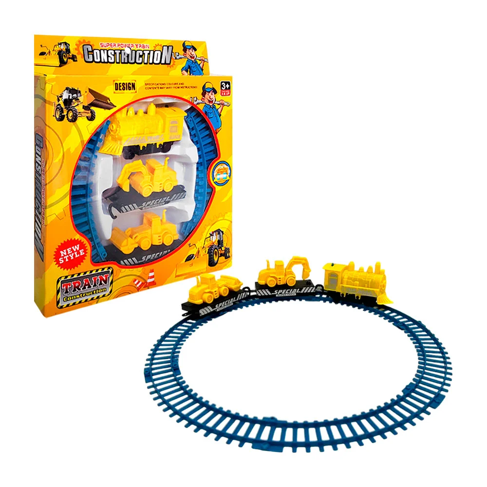 Mini pista armable con función de pilas y temática de construcción / …