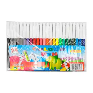 Paquete con 24 plumones delgados colour pen de punta fina / b2107