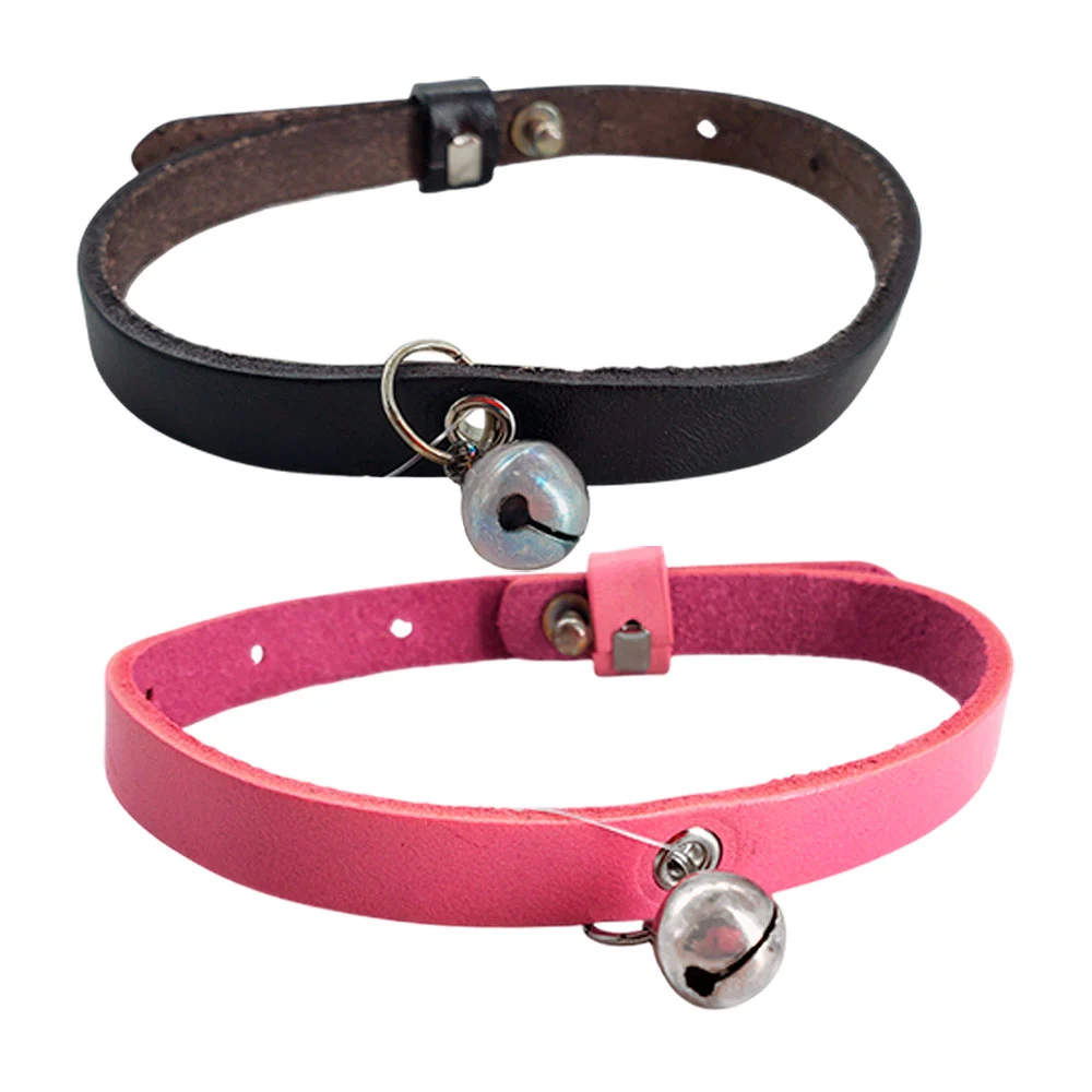 Collar delgado para mascotas talla mediana, con cascabel, color surti…