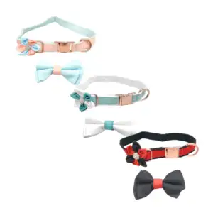 Collar afelpado para mascotas talla l, decoración de moño o flor, col…