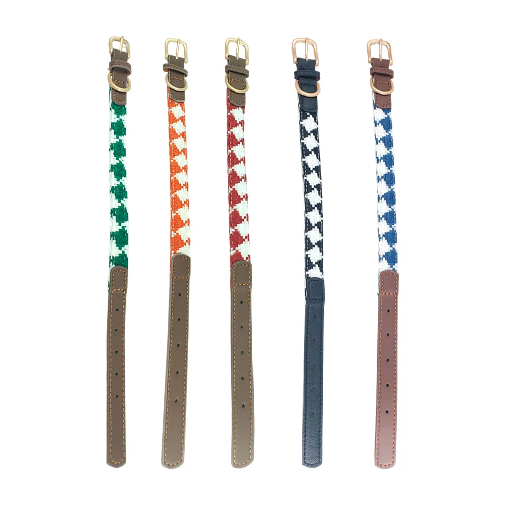 Collar para mascotas, talla mediana 45cm, tela tejida, ajustable, var…