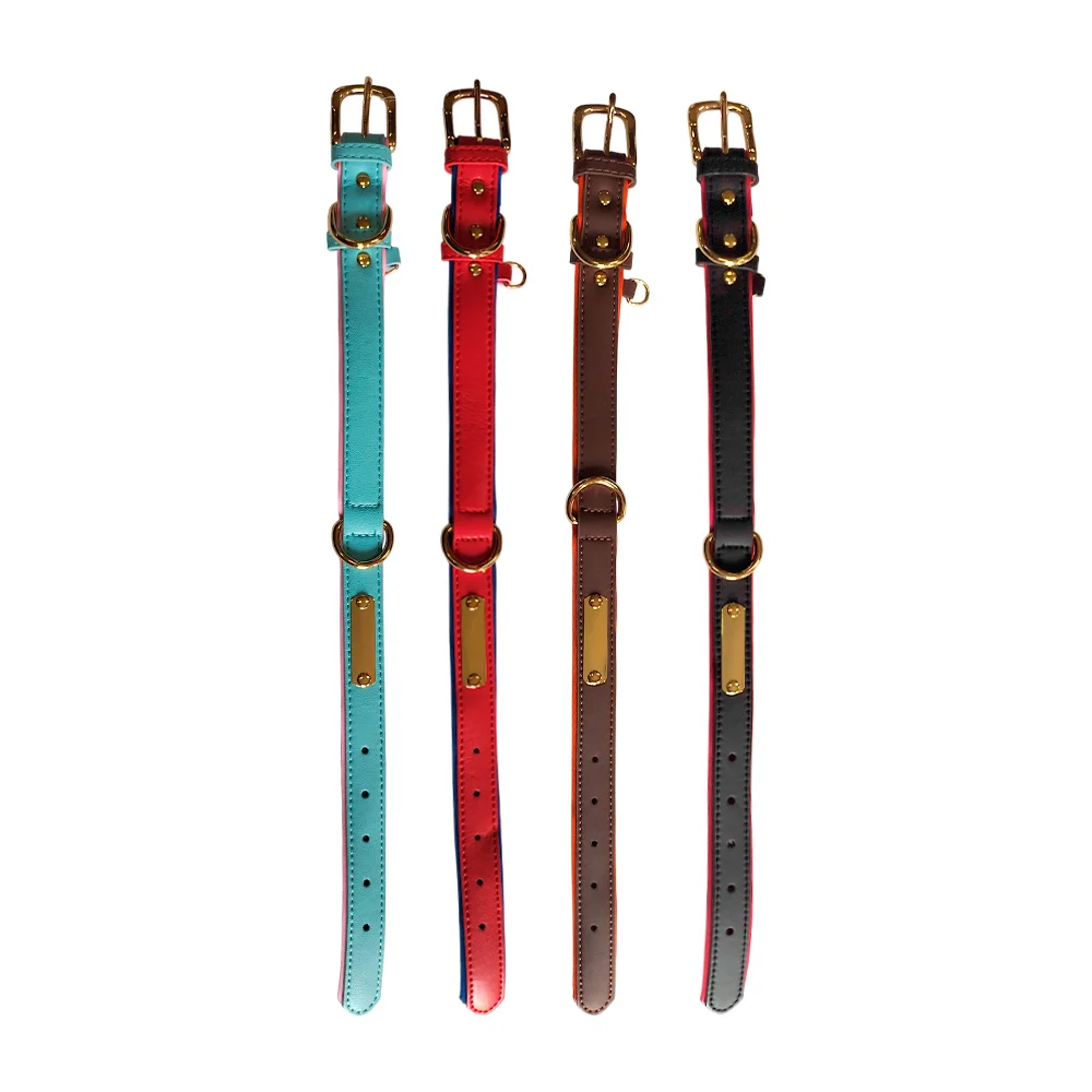 Collar ajustable bicolor talla l con placa para mascota 53cm, varieda…