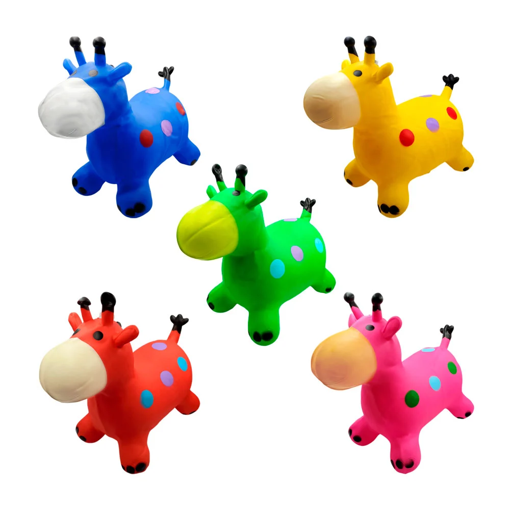 Inflable infantil de jirafa montable con luz y sonido, variedad de co…