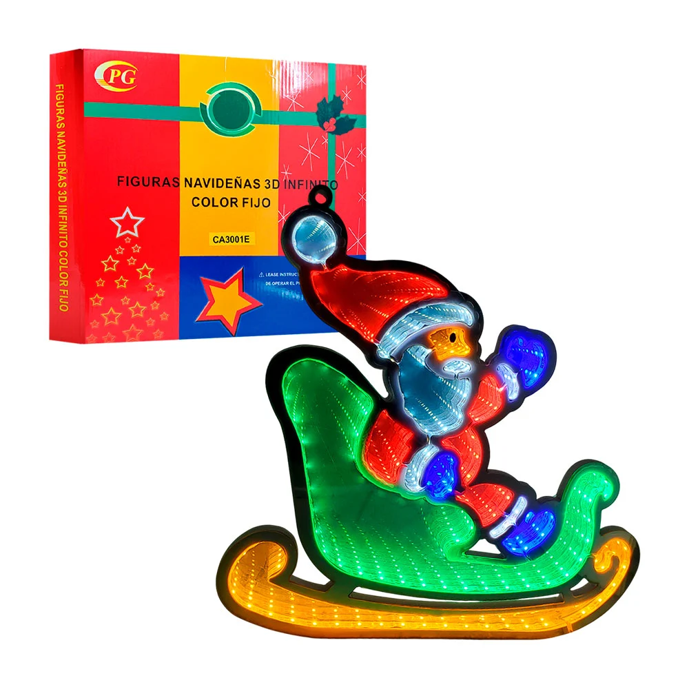 1pza Adorno navideño decorativo 3d en forma de personajes con color f…