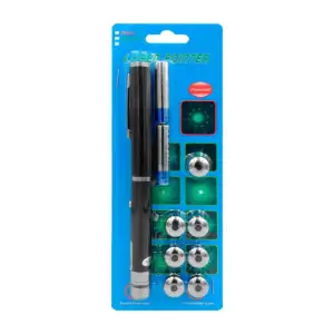 Blíster con apuntador laser de color verde con 7 puntillas intercambi…
