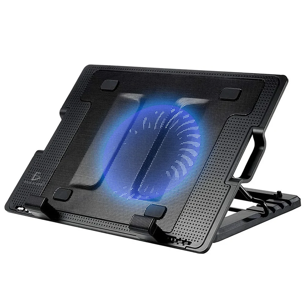 Base enfriadora de plástico para laptop, con 1 ventilador e inclinaci…