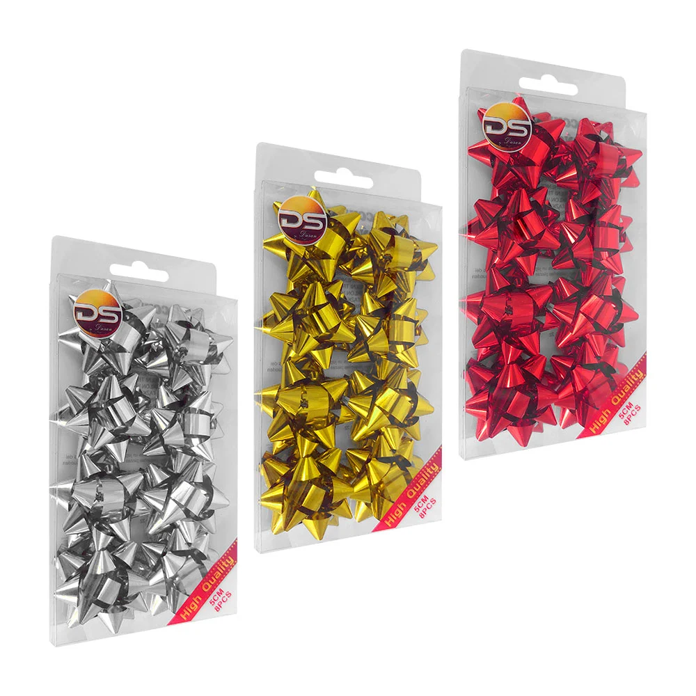 Paquete con 8 moños en tonos metálicos de 5cm para regalos / ds dasan…
