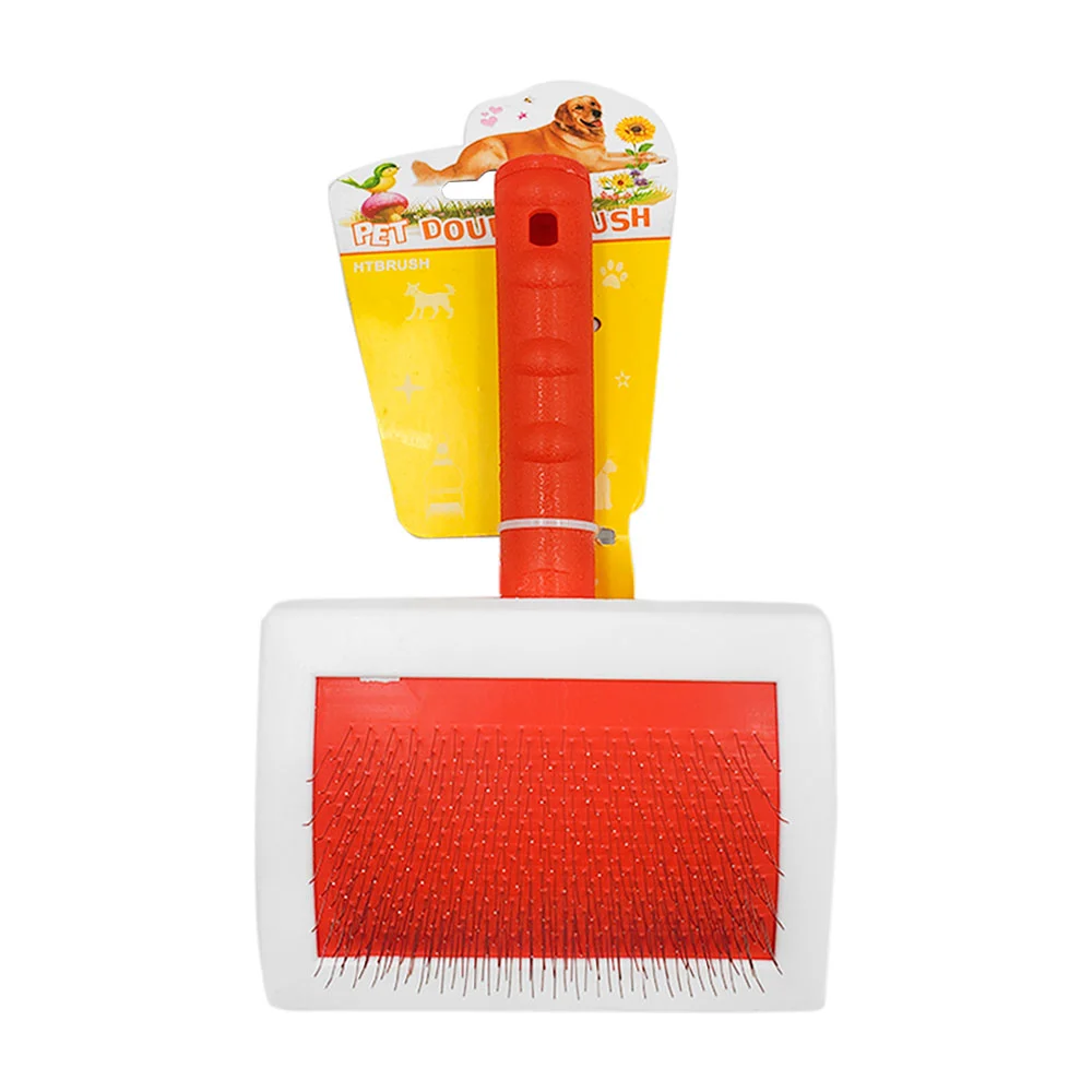 Cepillo para mascotas de 19cm, plástico con cerdas metálicas / dsc022…