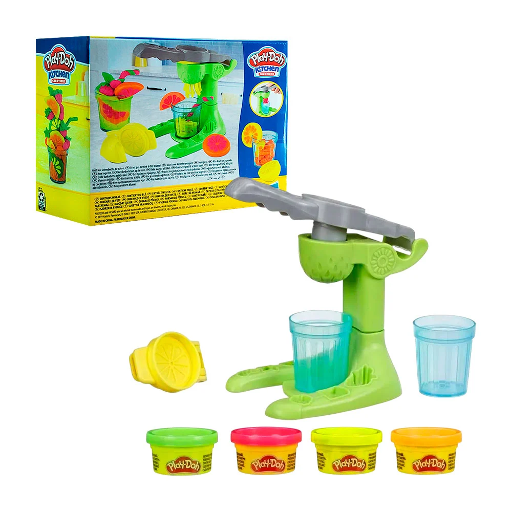 Play doh creaciones de cocina jugos o pizzas + 4 mini masitas de colo…