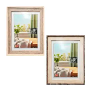 Portarretrato 20x25cm con diseño de madera doble color, variedad