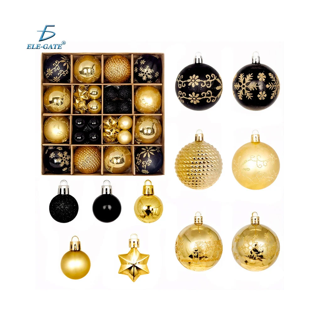 Paquete con 44 esferas elegantes de plástico tipo cristal acabado art…