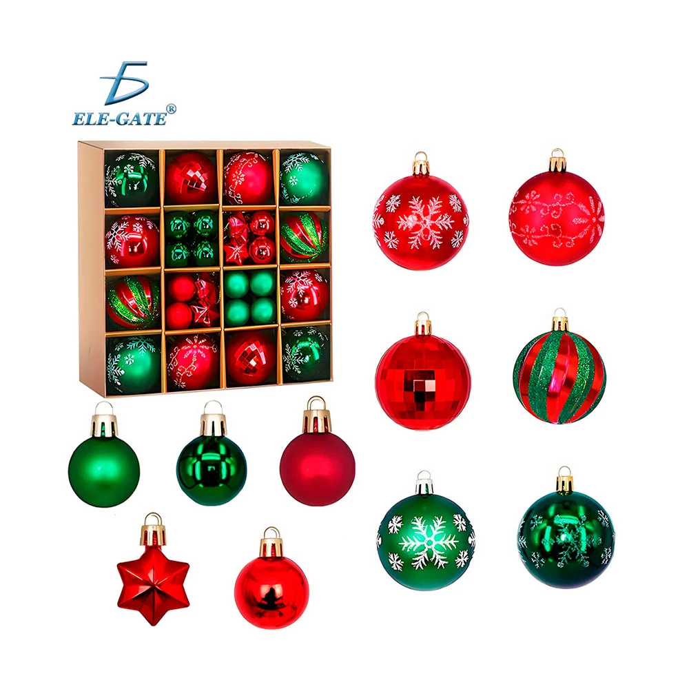 Paquete con 44 esferas navideñas tipo cristal / fes.40.4