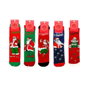Par de calcetines con estampado de santa claus talla 35-40 detalles c…