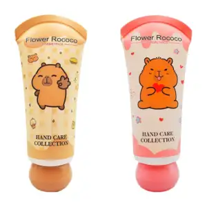 1pz crema para manos flower rococo de 45ml, estampado de capibara, va…