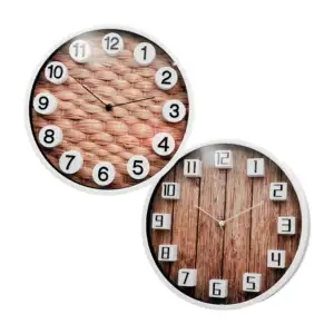 Reloj redondo 30cm, números en relieve, silencioso y moderno, varieda…
