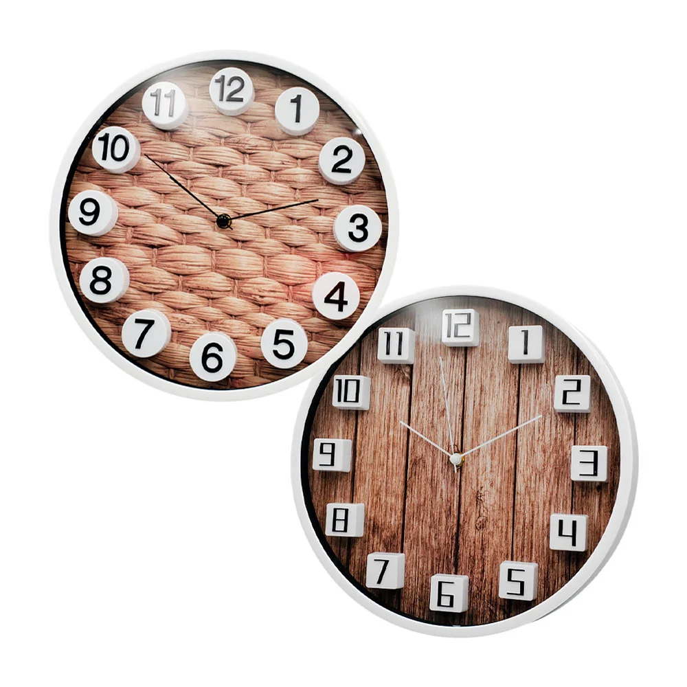 Reloj redondo 30cm, números en relieve, silencioso y moderno, variedad / hl1135