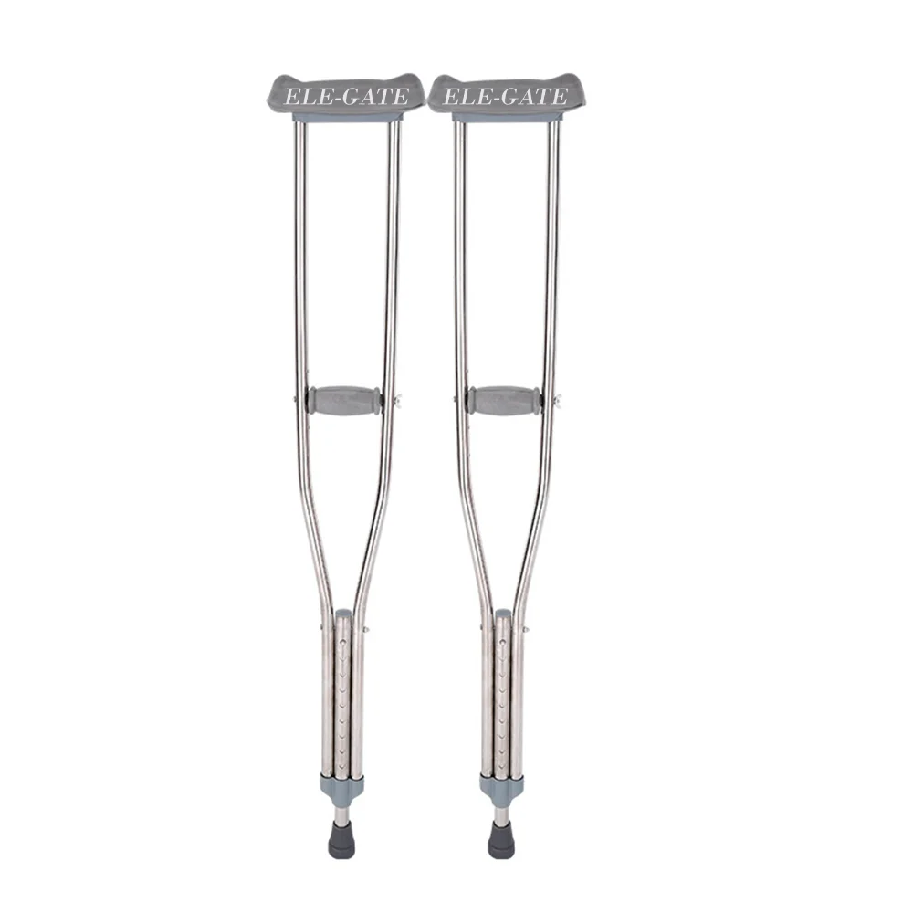 Par de muletas auxiliares de aluminio ajustables para variedad de alt…