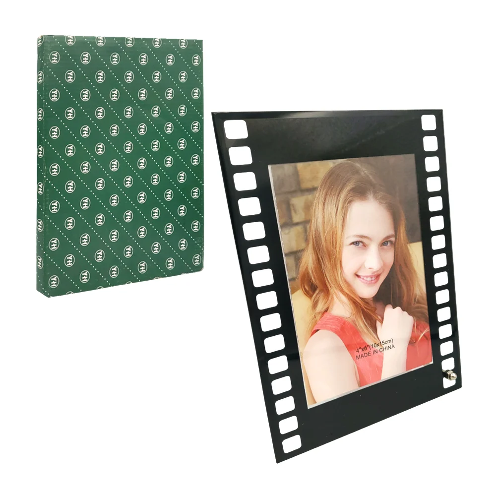 Portarretrato de cristal con diseño rollo de pelicula 10x15cm / hq124
