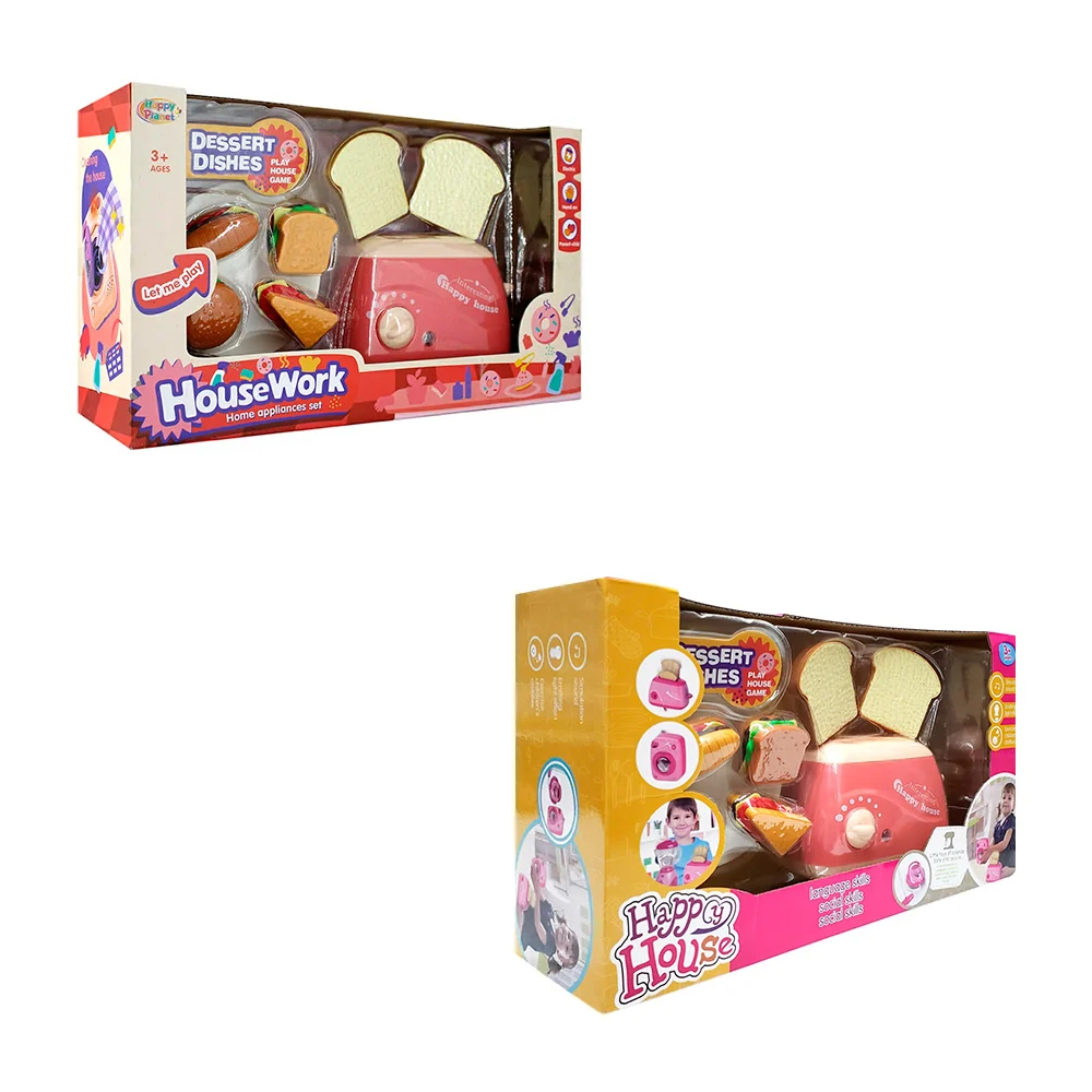 Juguete, set de comidita + tostador con sonido, variedad de accesorio…
