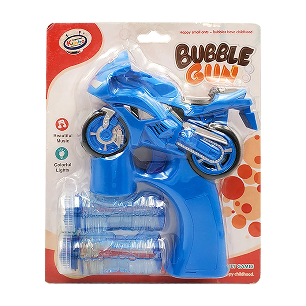 Pistola de burbujas, forma de motocicleta con luz y sonido + 2 botes …