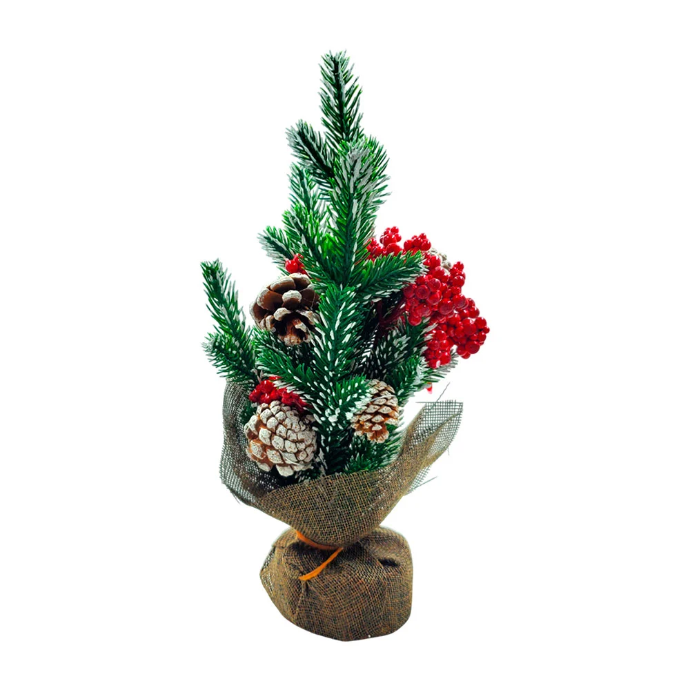Adorno navideño, pino nevado, piñas navideñas, muérdago