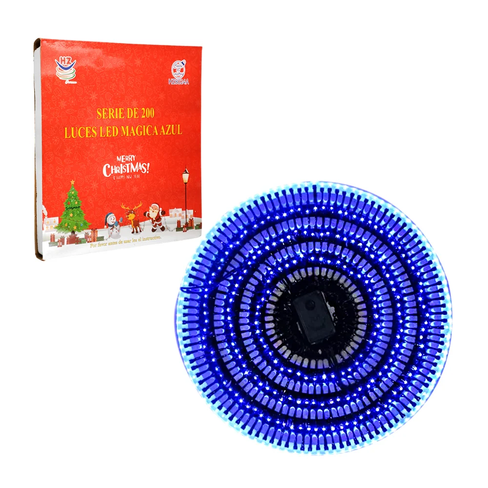 Serie decorativa, 200 luces led en tono azul, y con cable azul / hz80…