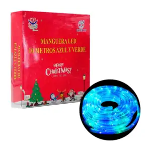 Manguera led decorativa, 10mts transparente en tono azul y verde / hz…