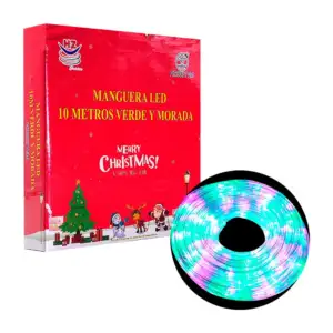 Manguera decorativa, transparente de 10mts, tono verde con morado / h…