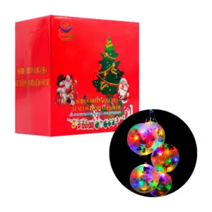 Guirnalda decorativa tipo cortina con círculos estampados navideños, …