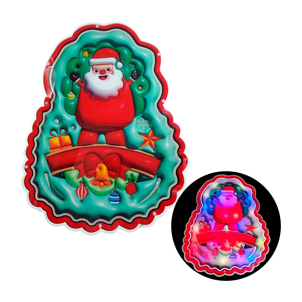 Adorno navideño decorativo, 43x33cm con estampado navideño + luz led,…